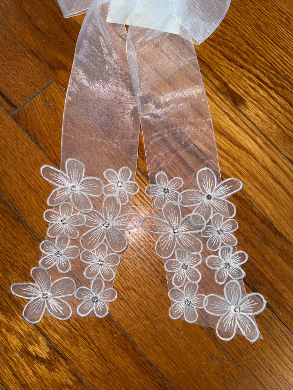 a new day Hair Bow Clip with Florals - Picture 4 of 5